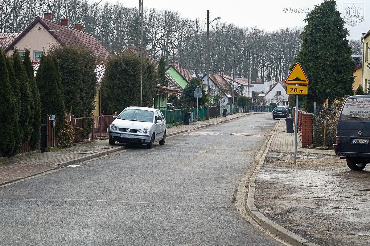 Ulica Wałowa w Bolesławcu po remoncie