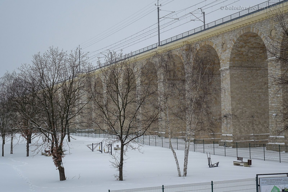 Wiadukt Plaza zimą