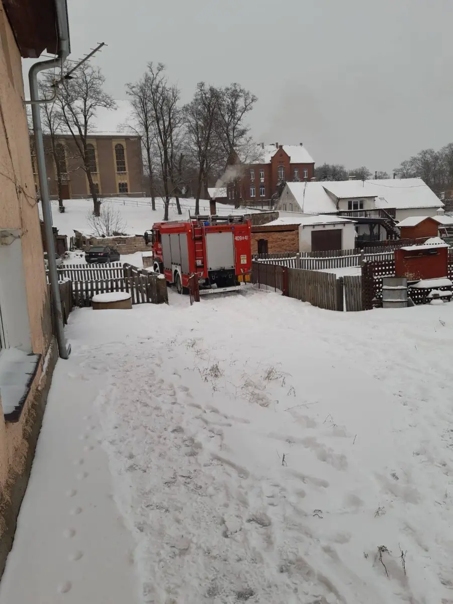 Akcja straży pożarnej w miejscowości Osła