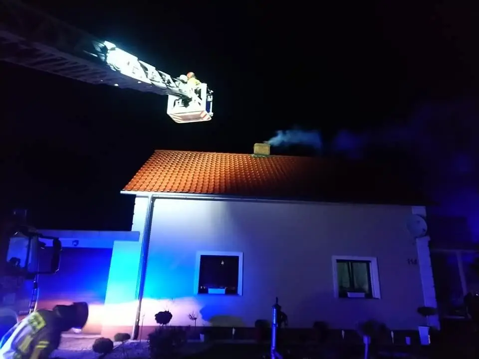 Akcja straży pożarnej w Gromadce