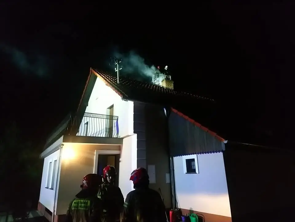 Akcja straży pożarnej w Gromadce