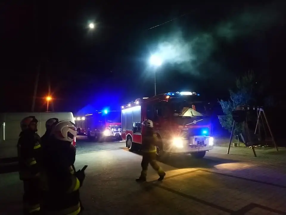 Akcja straży pożarnej w Gromadce