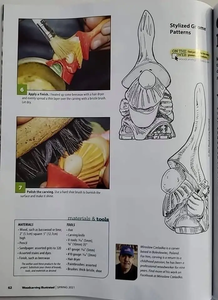 Artykuł o Mirosławie Czeladce w magazynie „Woodcarving Illustrated”. Zdjęcia wykonał Andrzej Stefańczyk
