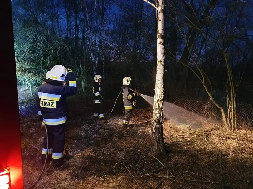 Akcja straży pożarnej w Parkoszowie