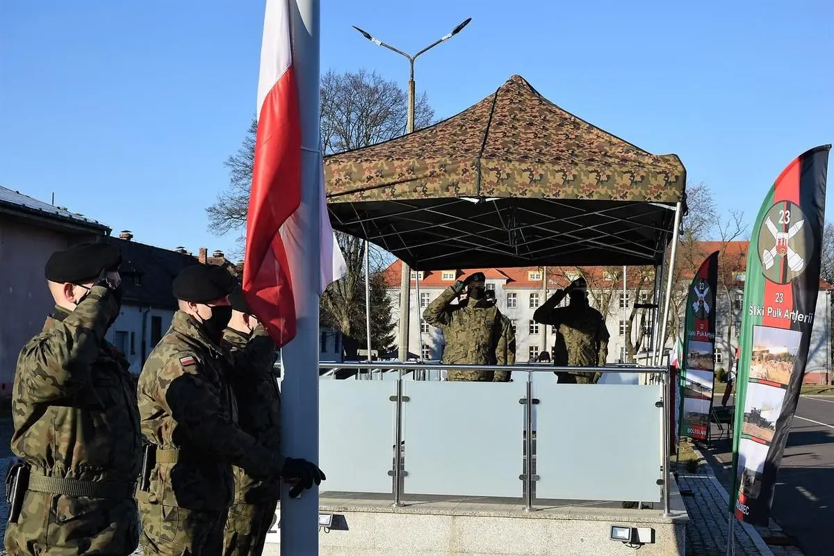 Przysięga elewów w 23 Śląskim Pułku Artylerii