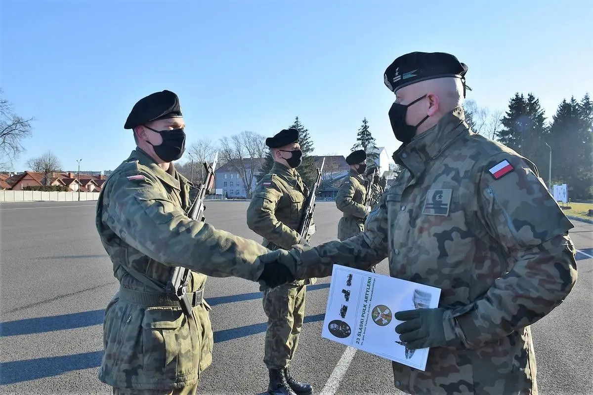 Przysięga elewów w 23 Śląskim Pułku Artylerii