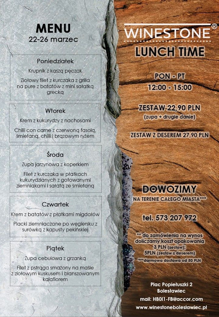 Catering Restauracja Winestone