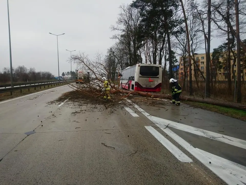 Akcja straży pożarnej na A4