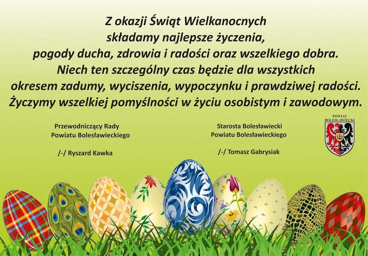 Życzenia od Powiatu Bolesławieckiego