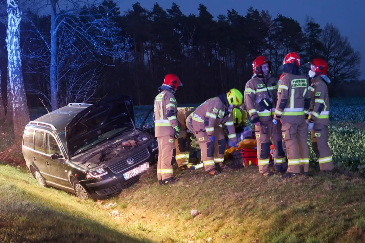 Wypadek między Łaziskami a Wartą Bolesławiecką