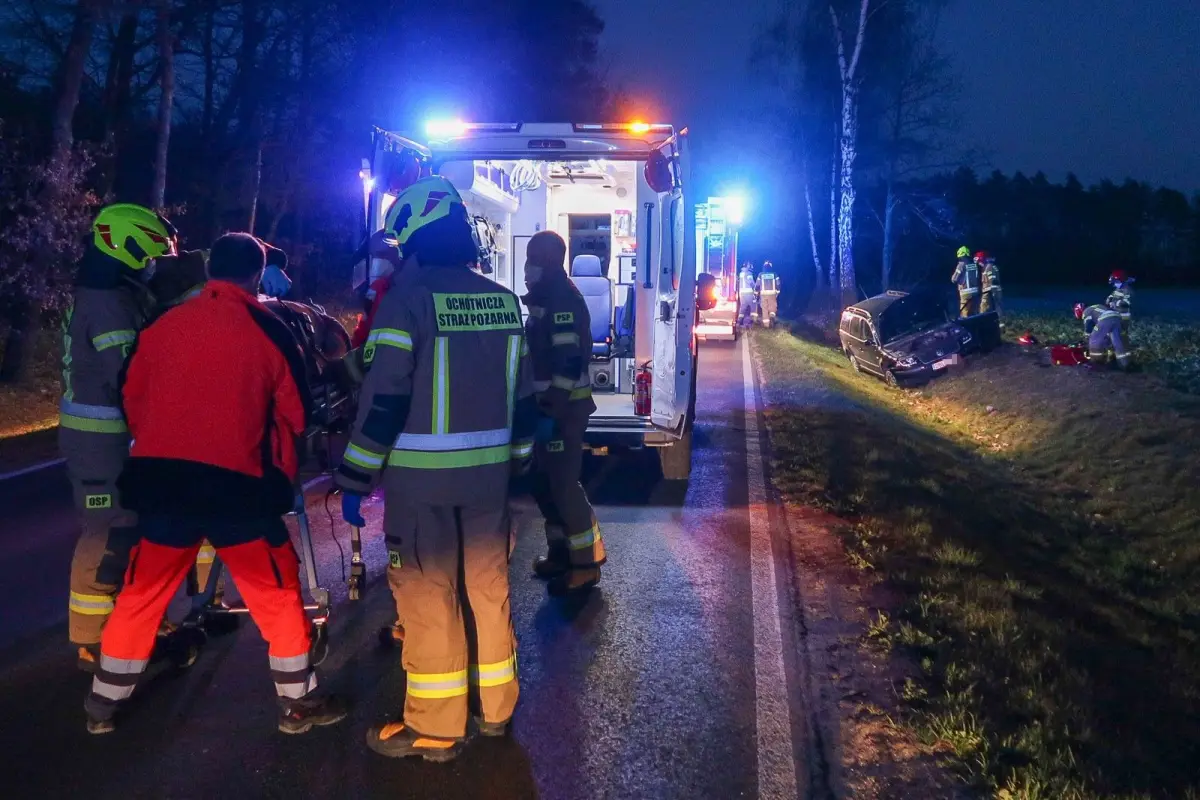 Wypadek między Łaziskami a Wartą Bolesławiecką