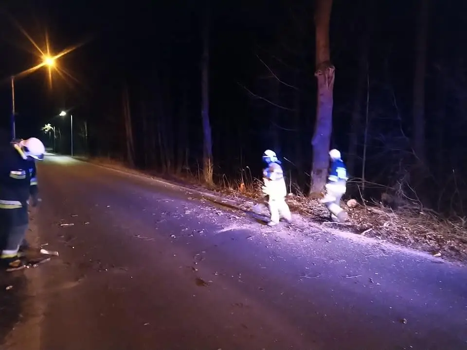 Akcja straży pożarnej w gminie Gromadka