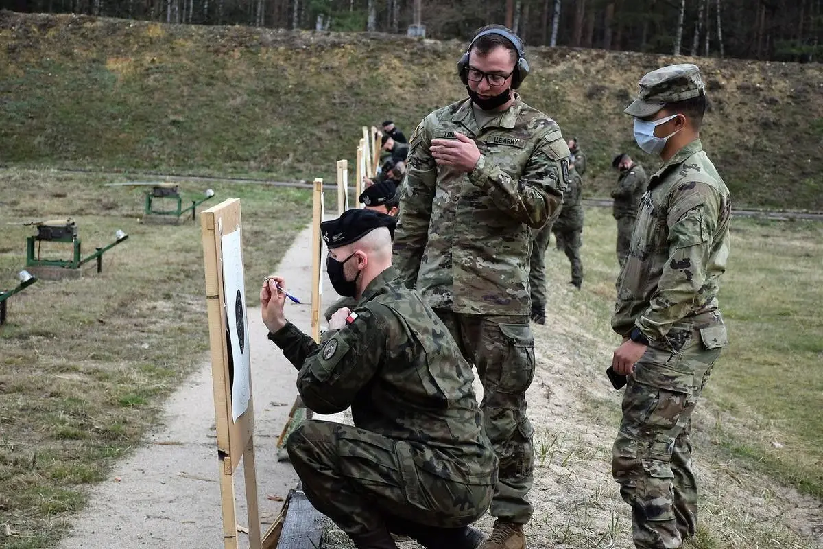 Shooting competition at the range of the 23rd Silesian Artillery Regiment in Bolesławiec