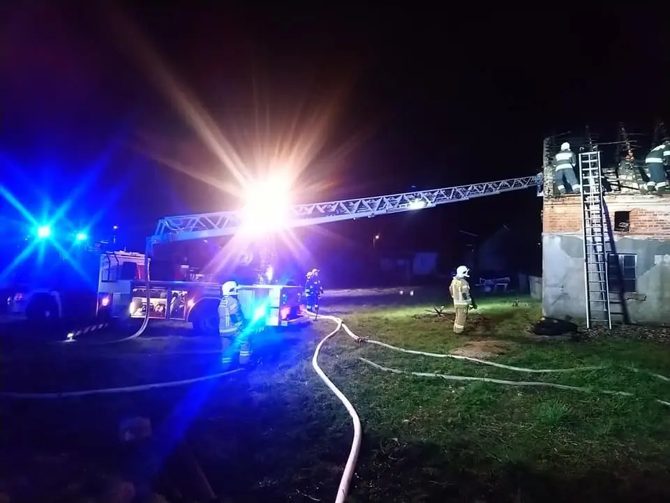 Akcja straży pożarnej w Starej Olesznej