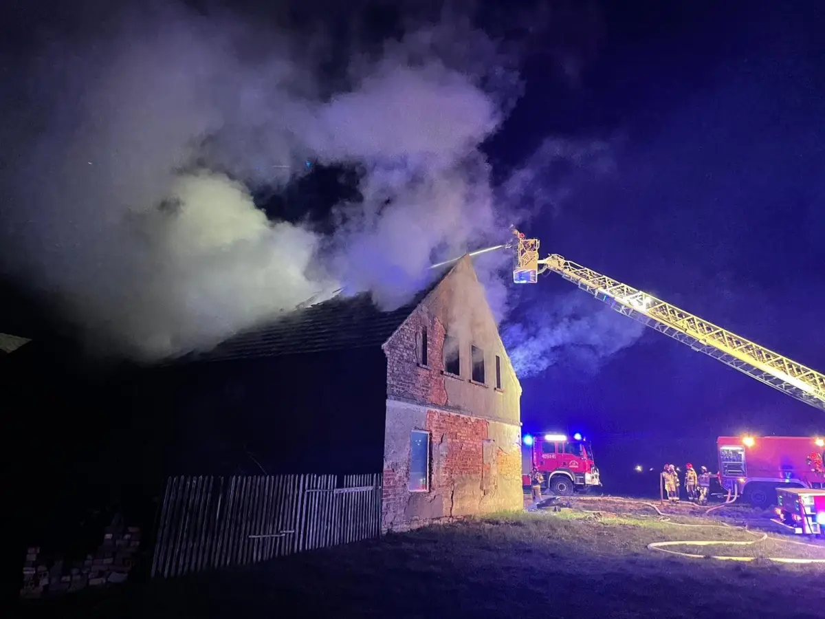 Akcja straży pożarnej w Starej Olesznej