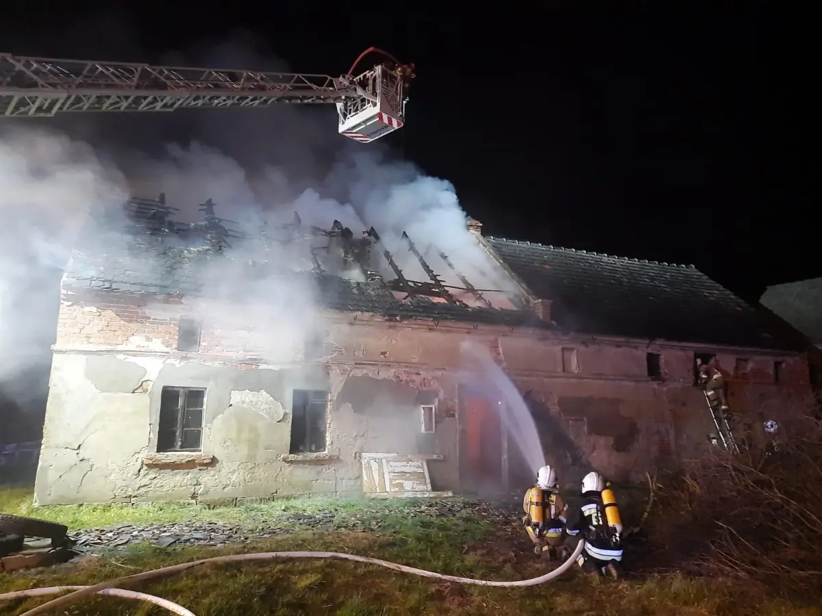 Akcja straży pożarnej w Starej Olesznej