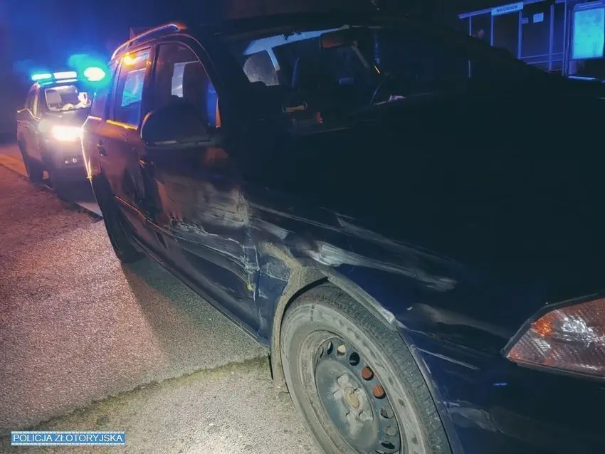 Auto, którym podróżował zatrzymany kierowca