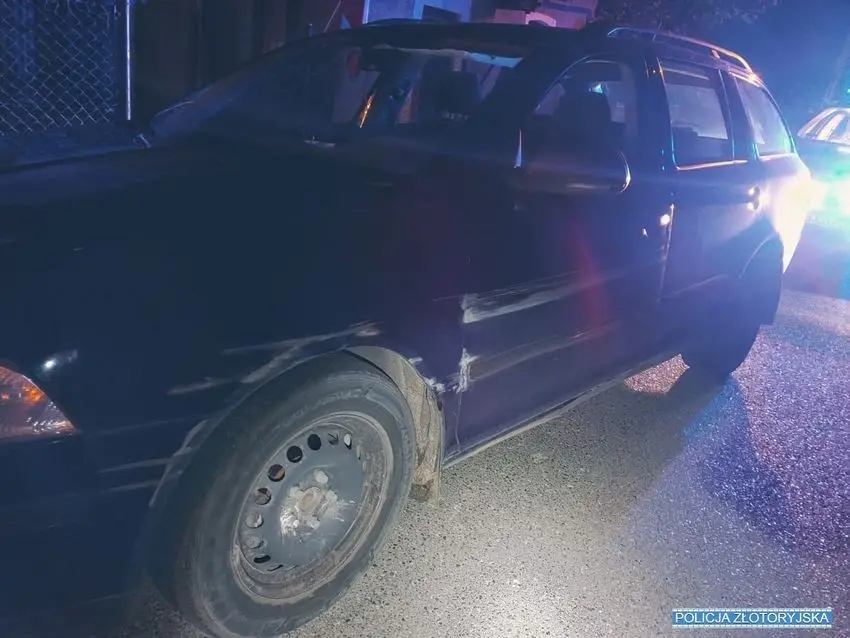 Auto, którym podróżował zatrzymany kierowca