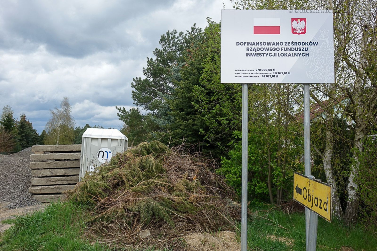 Prace przy ulicy Grabowej w Bolesławcu