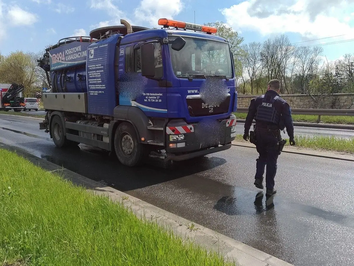 Zderzenie na ulicy Cieszkowskiego w Bolesławcu