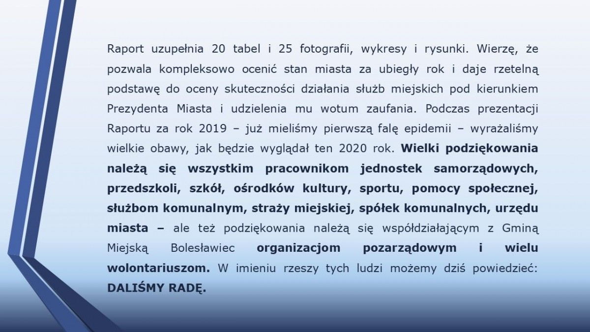 Raport o stanie miasta Bolesławiec