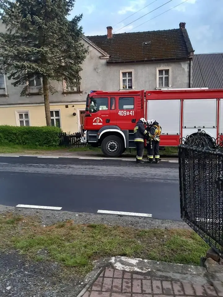 Akcja straży pożarnej w Różyńcu