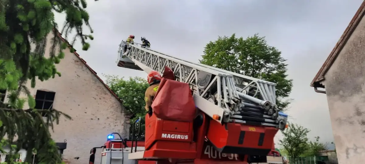 Akcja straży pożarnej w Różyńcu