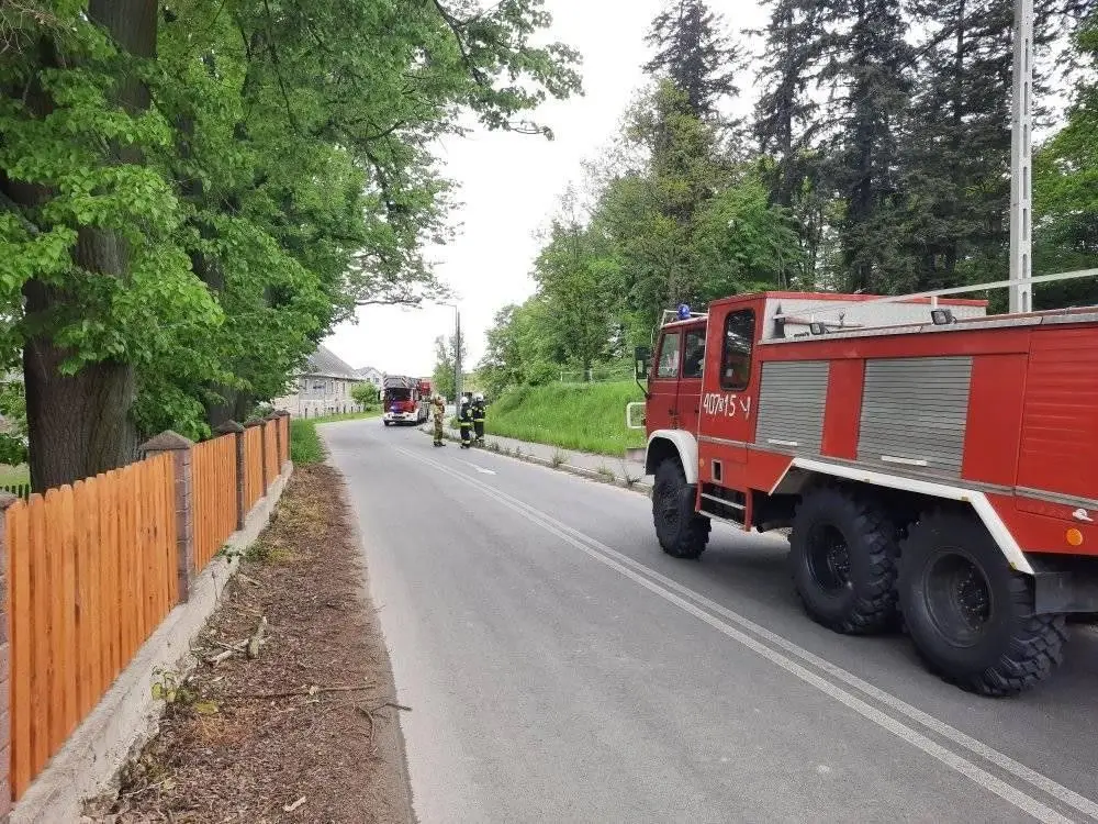 Akcja straży pożarnej w Suszkach