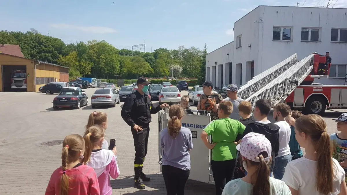 Wizyta dzieci w KP PSP w Bolesławcu