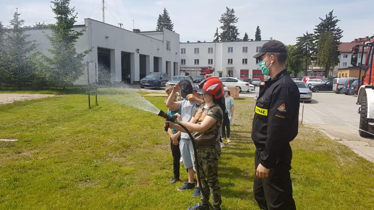 Wizyta dzieci w KP PSP w Bolesławcu