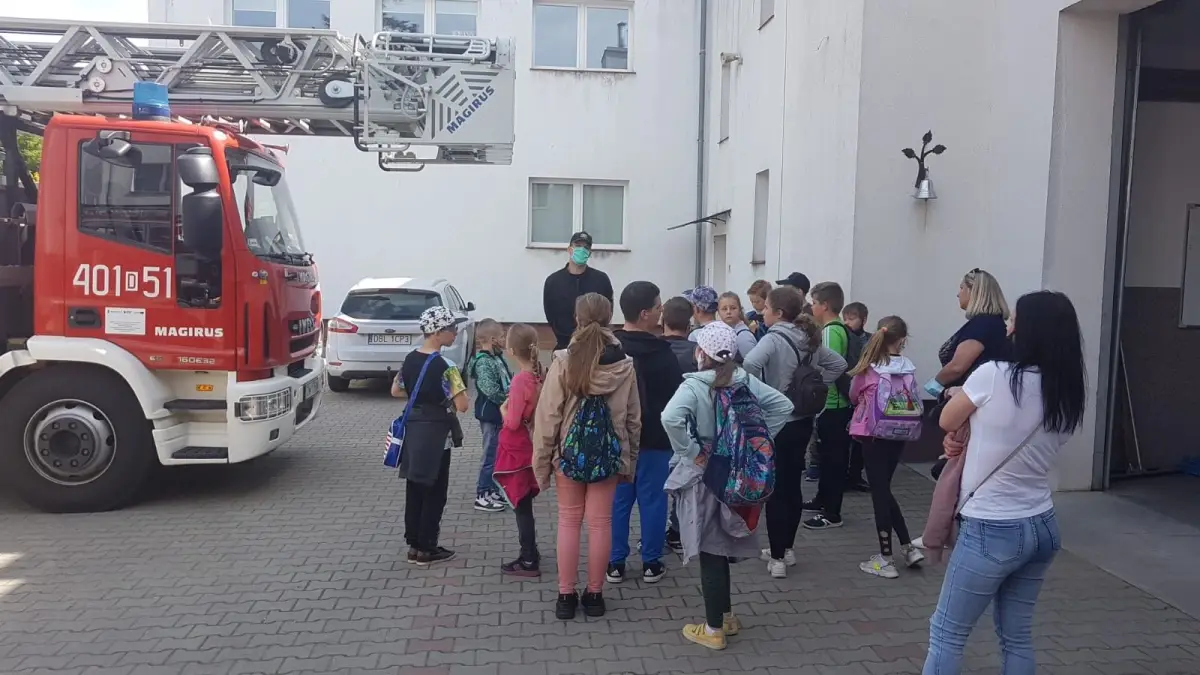 Wizyta dzieci w KP PSP w Bolesławcu