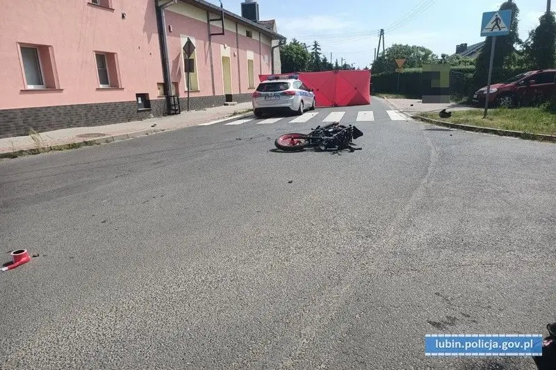 Wypadek w powiecie lubińskim