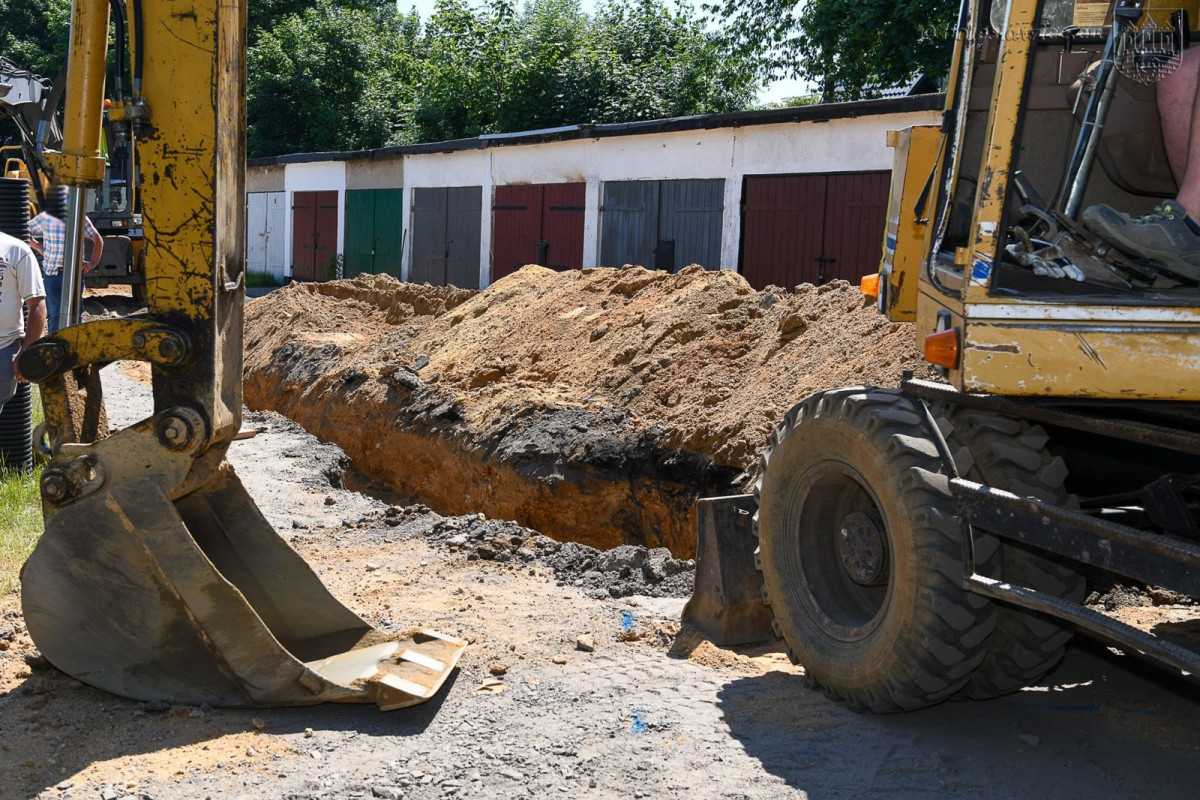 Prace przy ulicy Konradowskiej w Bolesławcu