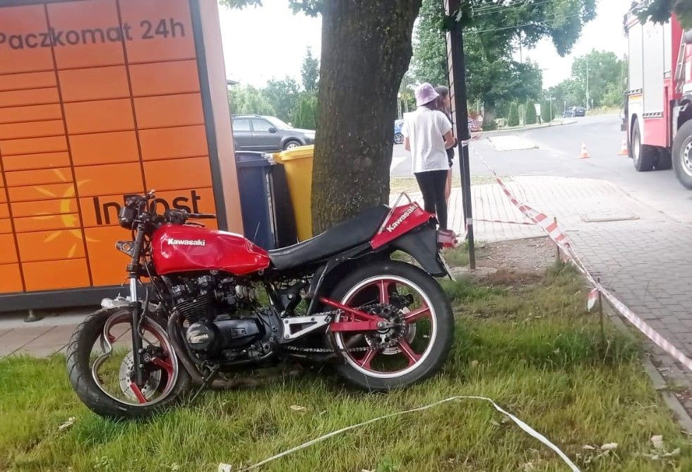 Zderzeni motocykla z autem w Raciborowicach Dolnych