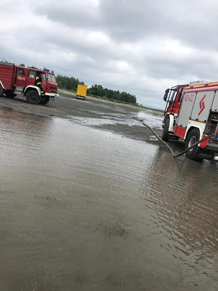 Akcja straży przy A18