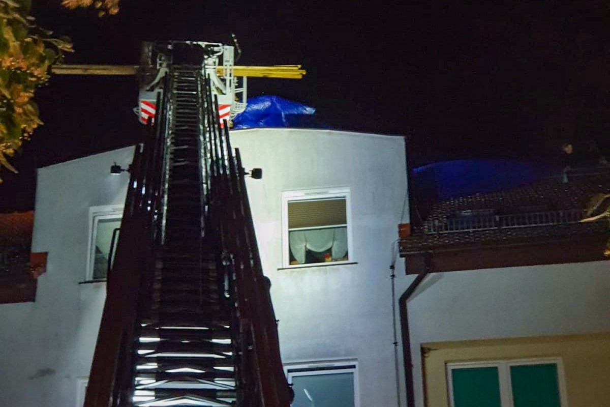 Akcja strażaków przy ulicy Śluzowej w Bolesławce