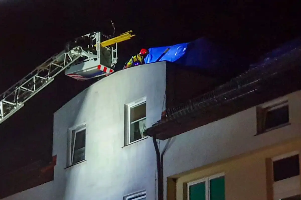 Akcja strażaków przy ulicy Śluzowej w Bolesławce