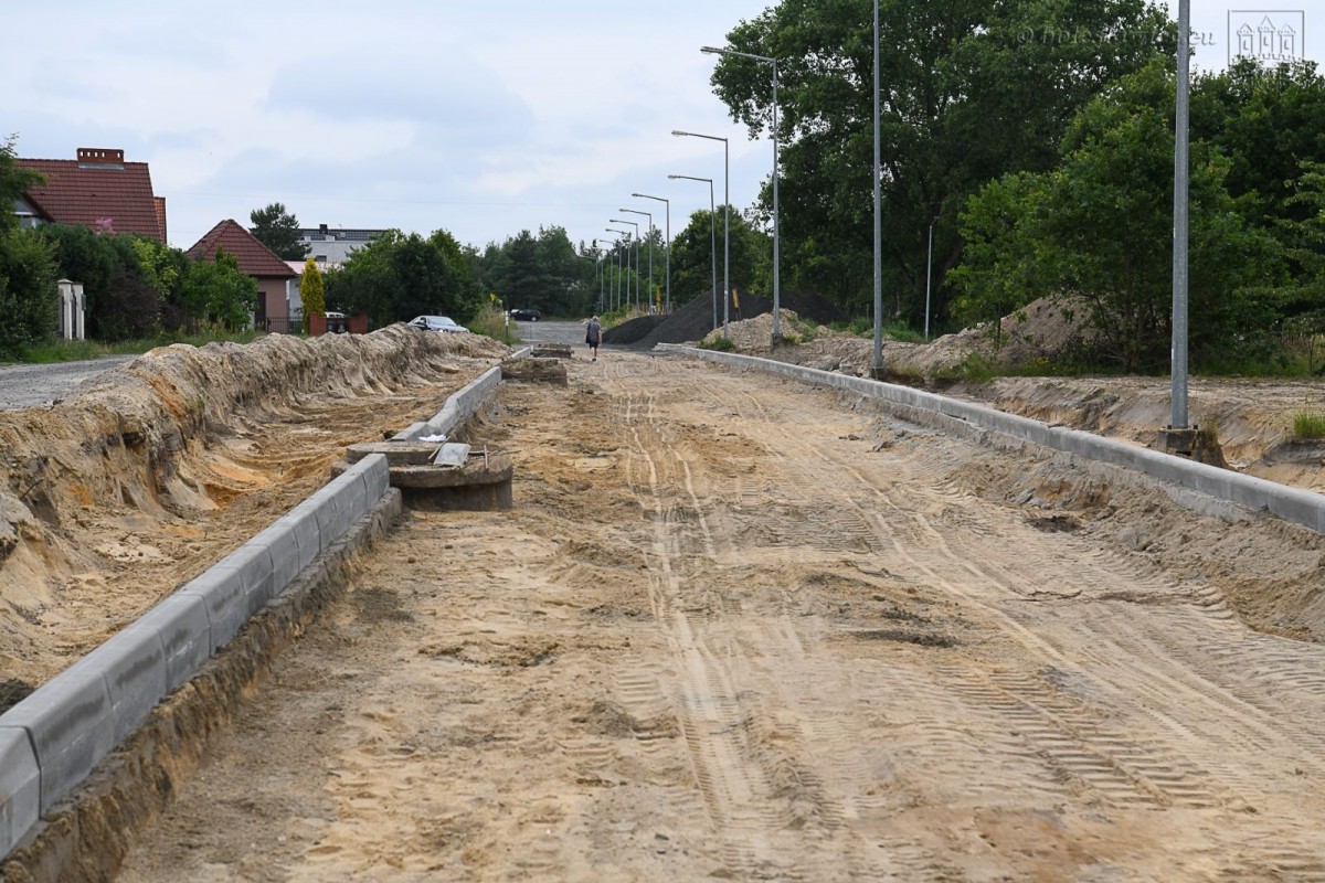 Prace przy ulicy Ptasiej w Bolesławcu