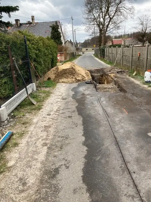 Prace w miejscowości Gromadka