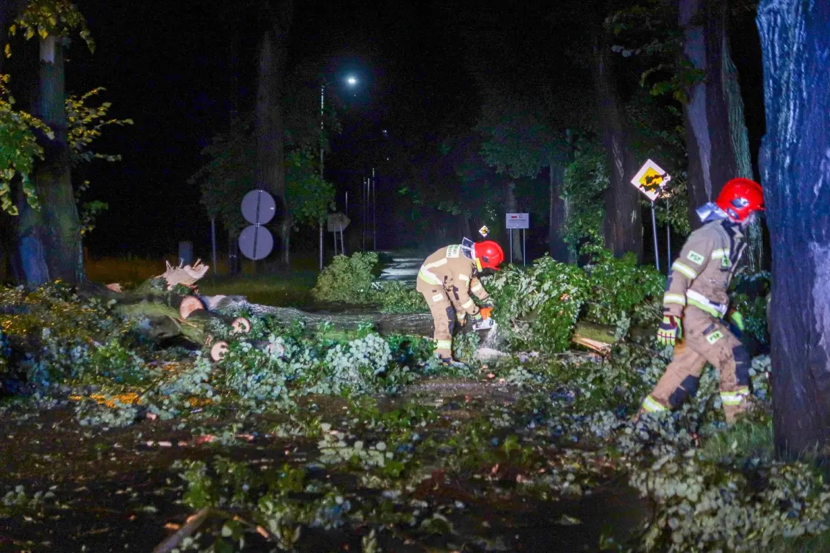 Efekty nawałnicy w powiecie bolesławieckim