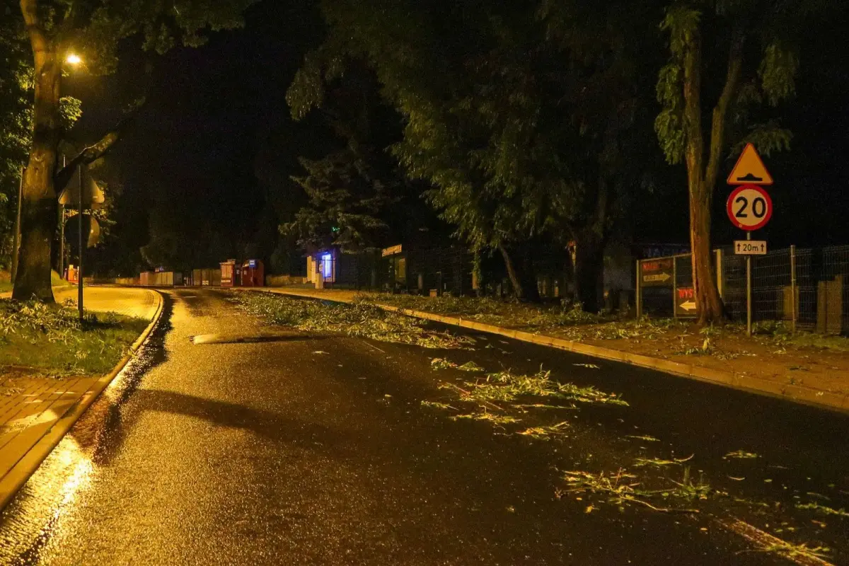 Efekty nawałnicy w powiecie bolesławieckim