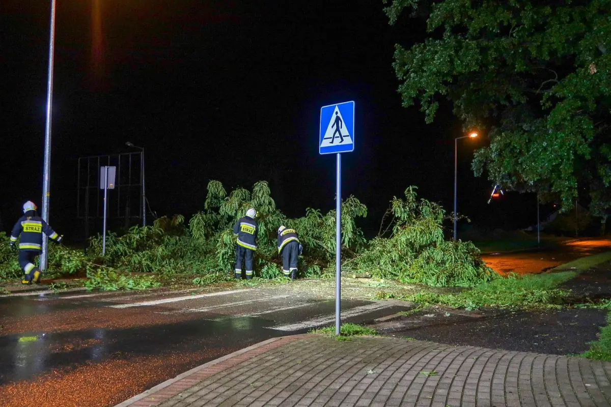 Efekty nawałnicy w powiecie bolesławieckim