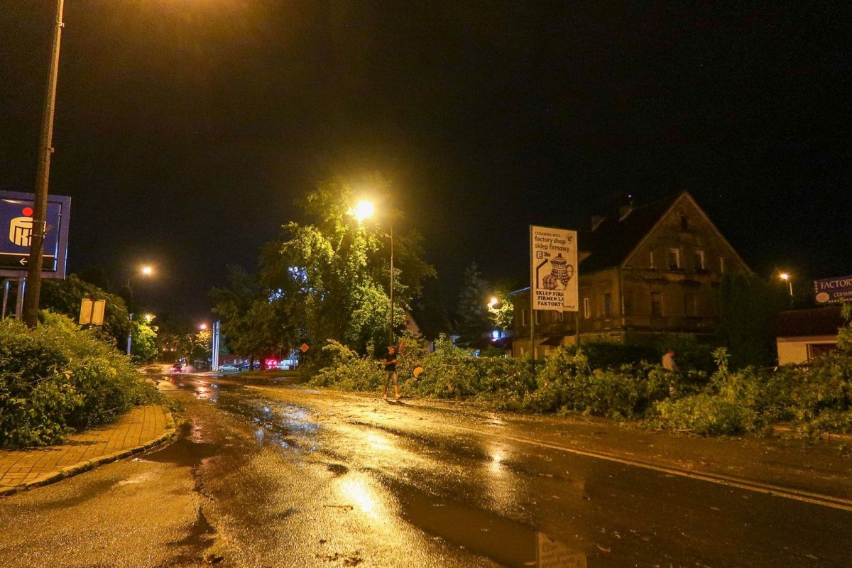Efekty nawałnicy w powiecie bolesławieckim