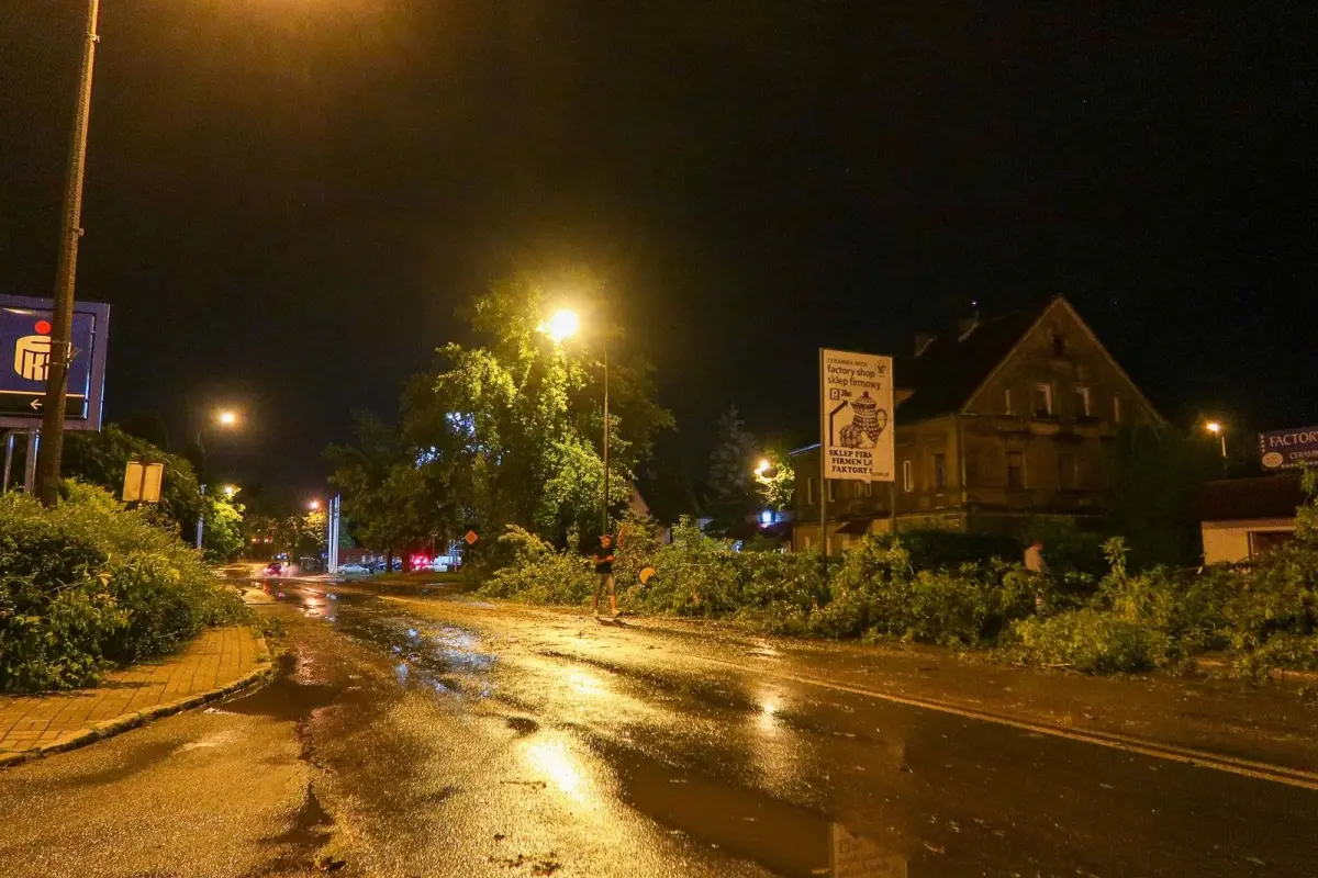Efekty nawałnicy w powiecie bolesławieckim