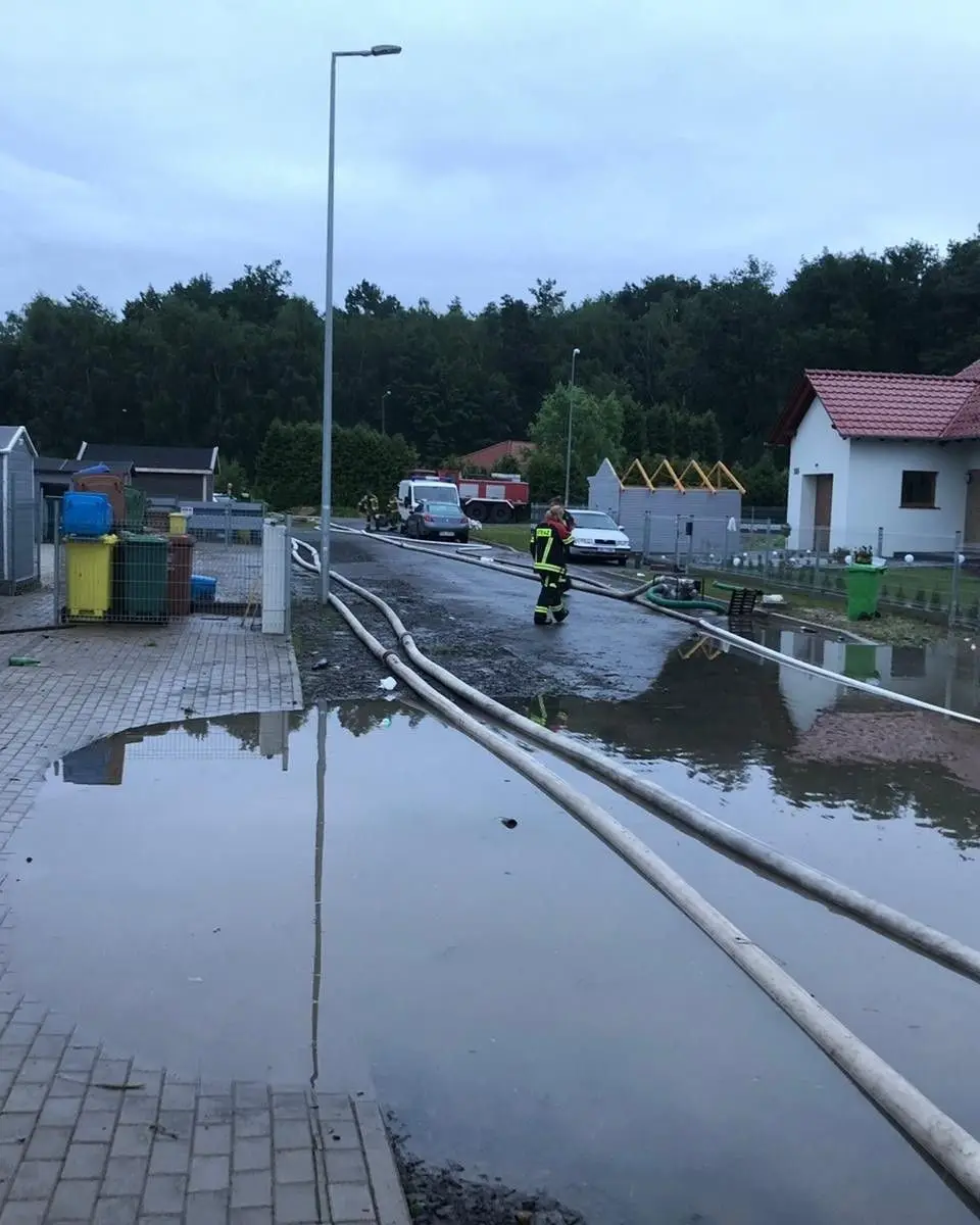 Działania straży pożarnej z Nowogrodźca