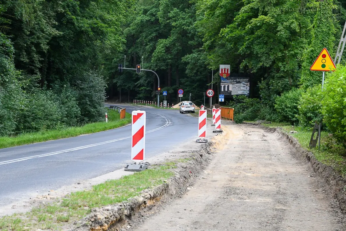 Prace drogowe w Bolesławcu