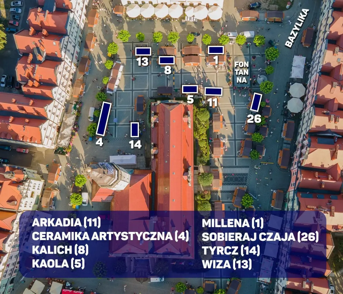 Mapka Domków ceramików Bolesławieckie Święto Ceramiki ON-LINE 2021