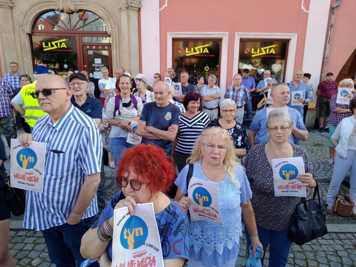 Protest w obronie TVN