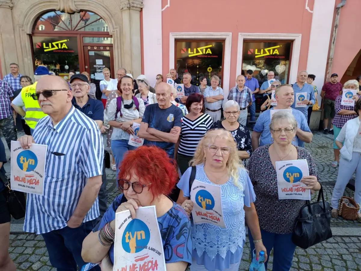 Protest w obronie TVN