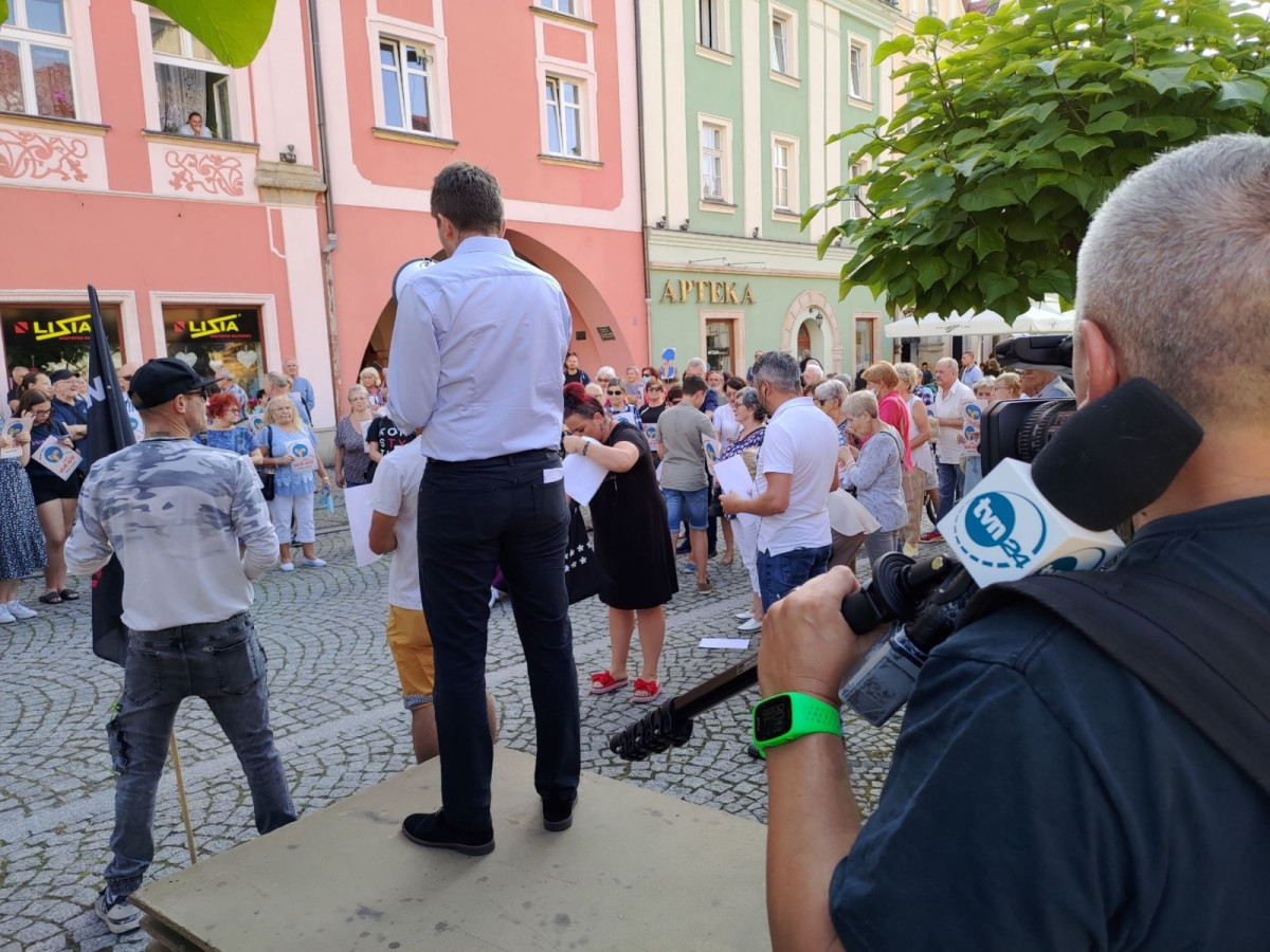 Protest w obronie TVN